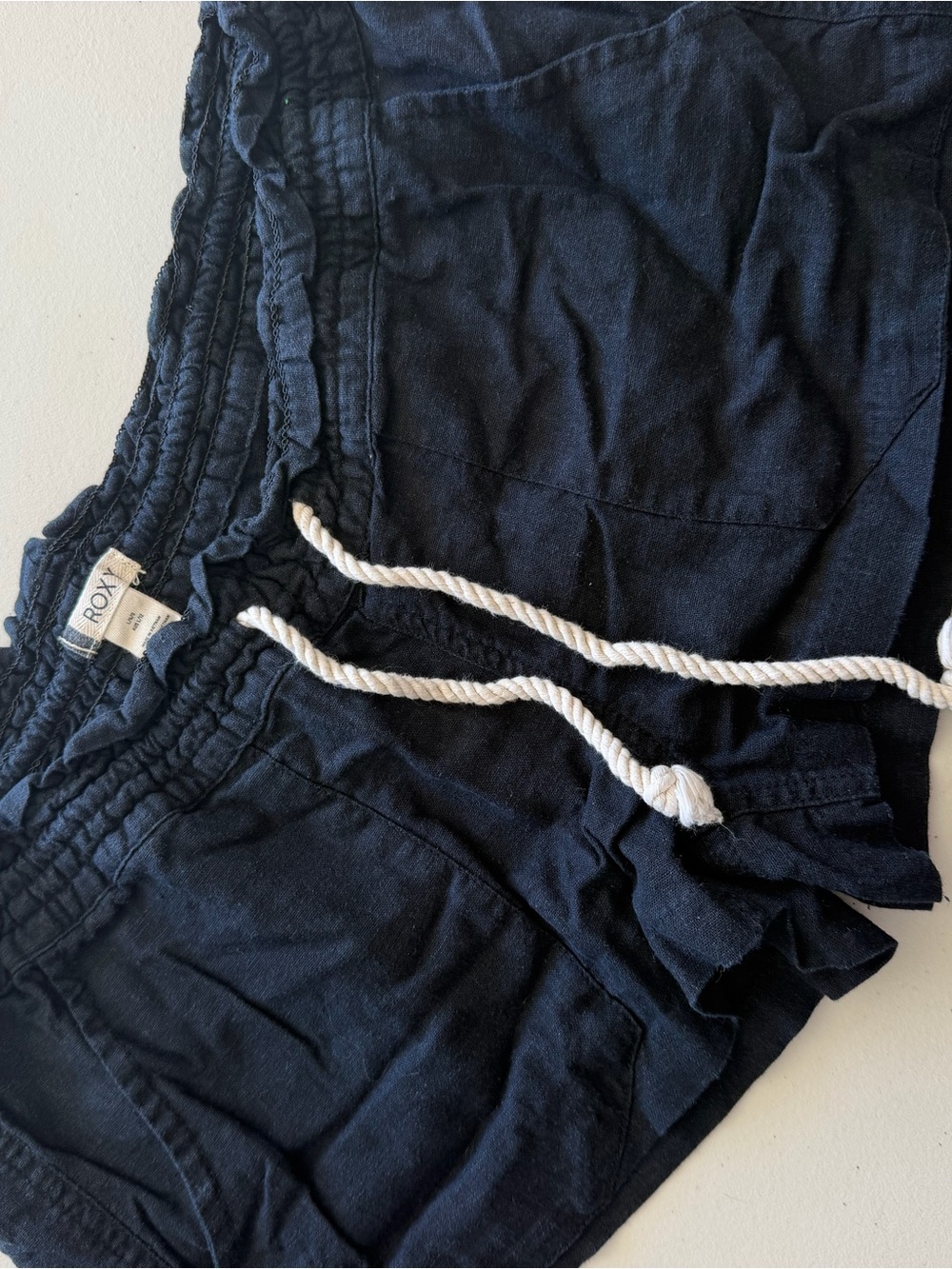 Roxy Girls Black Drawstring Shorts